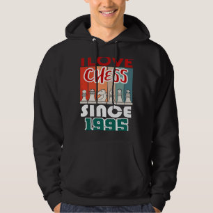 Veste À Capuche J'aime les échecs depuis 1995