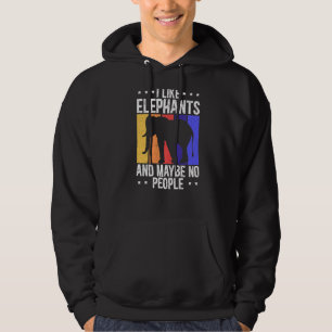 Veste À Capuche J'Aime Les Éléphants Et Peut-Être Pas Les Gens Zoo
