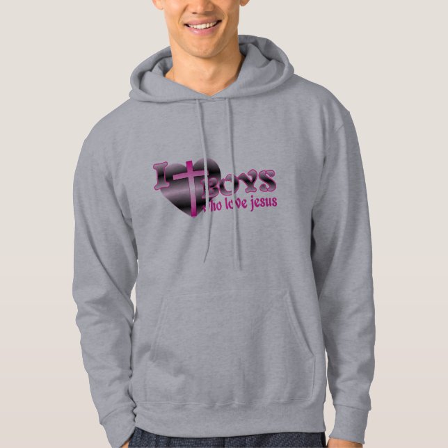 Veste À Capuche J'aime les garçons qui aiment Jésus (Devant)