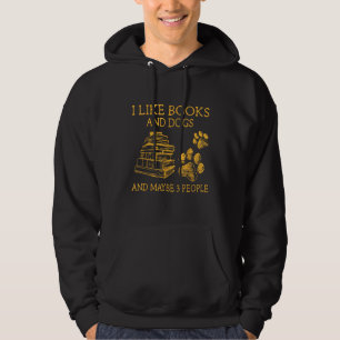 Veste À Capuche J'Aime Les Livres Et Chiens Et Peut-Être 3 Personn