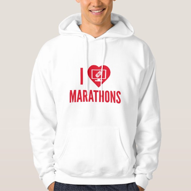 Veste À Capuche J'aime les marathons (Devant)
