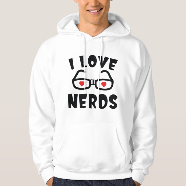 Veste À Capuche J'Aime Les Nerds (Devant)