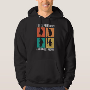Veste À Capuche J'Aime Les Pingouins Et Peut-Être 3 Personnes Ping