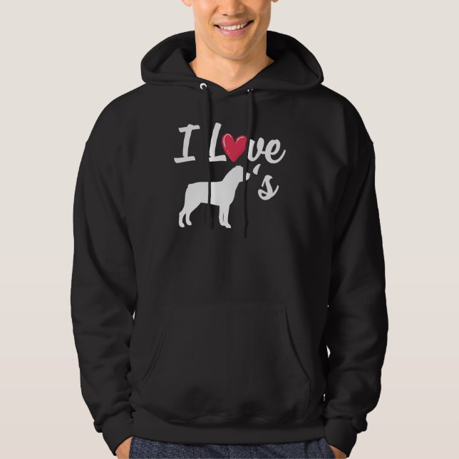 Veste À Capuche J'aime les Rotties (Devant)