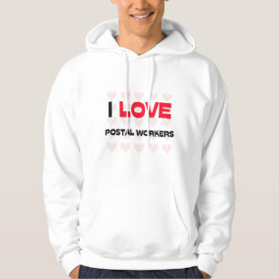 VESTE À CAPUCHE J'AIME LES TRAVAILLEURS POSTAUX