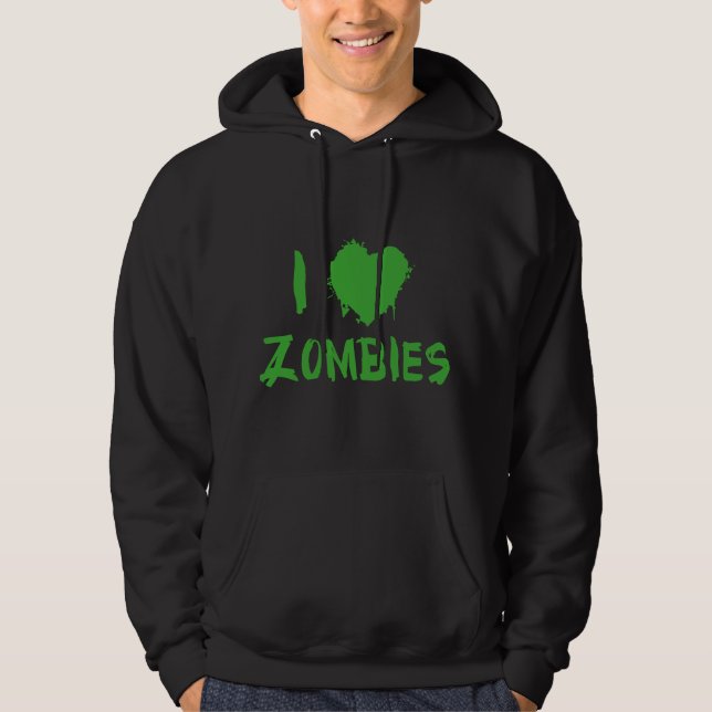 Veste À Capuche J'aime les zombies (Devant)
