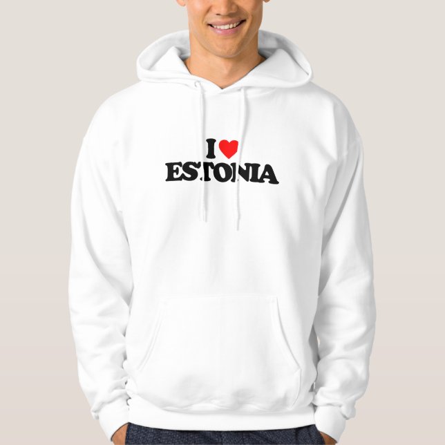 VESTE À CAPUCHE J'AIME L'ESTONIE (Devant)