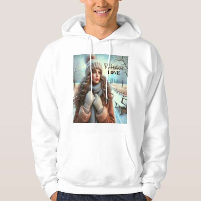 Veste À Capuche J'aime l'hiver (Devant)