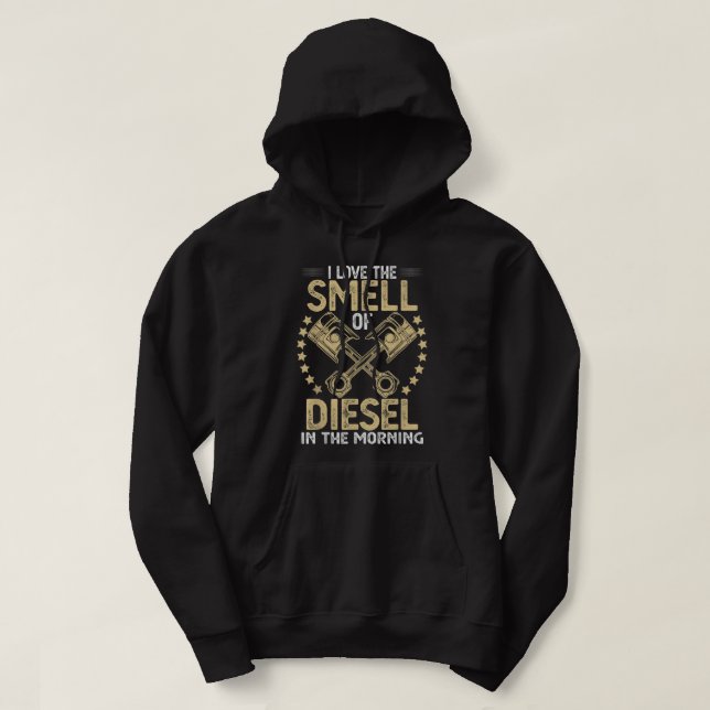 Veste À Capuche J'aime l'odeur du diesel dans le matin drôle Tr (Design devant)