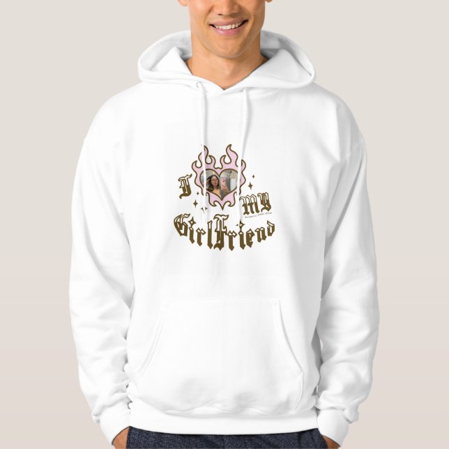 Veste À Capuche J'aime ma copine - Marron - DingusDesign (Devant)
