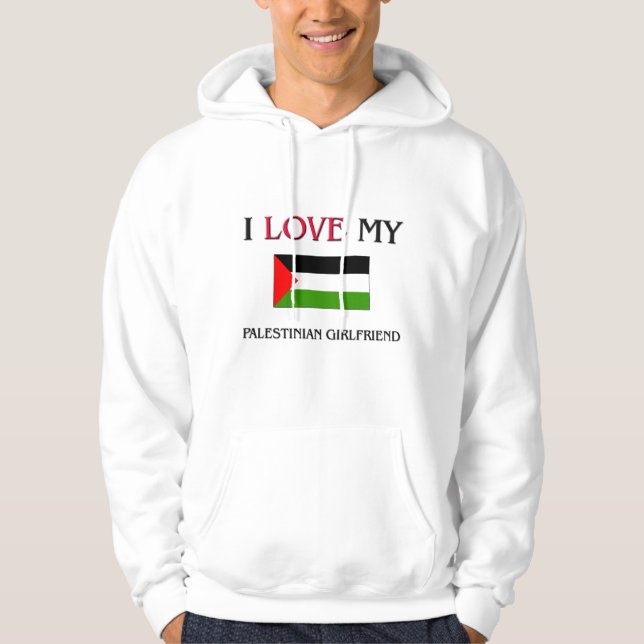 Veste À Capuche J'aime ma petite amie palestinienne (Devant)