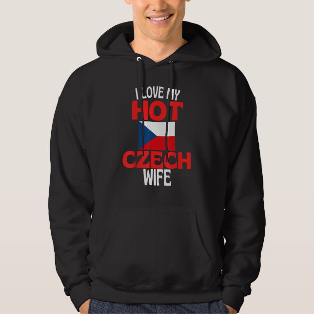 Veste À Capuche J'aime ma Tchèque sexy République tchèque Relation (Devant)
