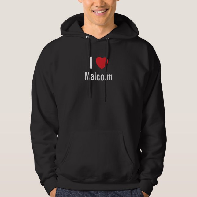 Veste À Capuche J'aime Malcolm (Devant)