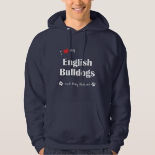 Veste À Capuche J'aime mes bouledogues anglais (les chiens