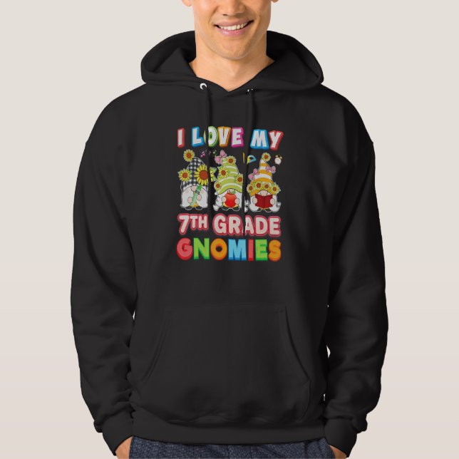 Veste À Capuche J'aime mes filles de 7e année de septième élève Te (Devant)