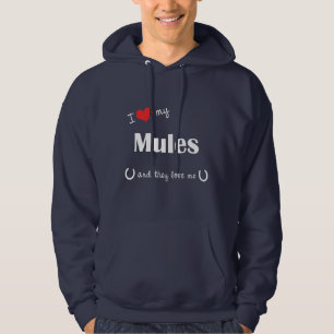 Veste À Capuche J'aime mes mules (les mules multiples)