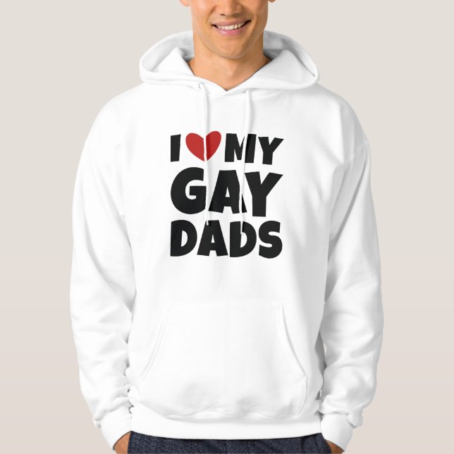 Veste À Capuche J'aime mes papas gays (Devant)