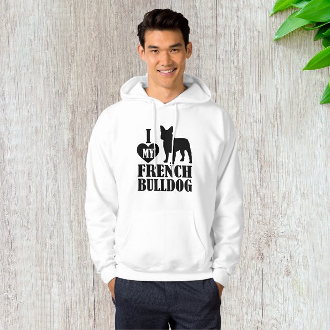Veste À Capuche J'Aime Mon Chien À Balle Français (Créateur téléchargé)