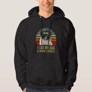 Veste À Capuche J'aime mon chien et peut-être 3 personnes Terrier