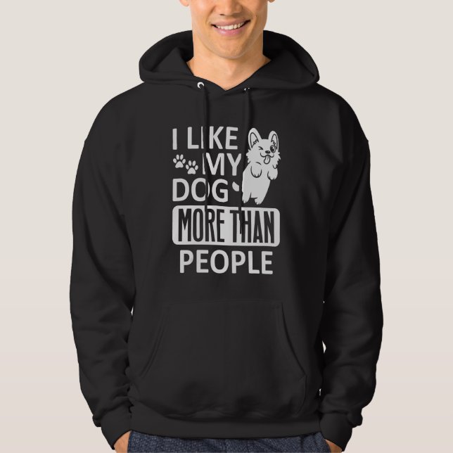 Veste À Capuche J'Aime Mon Chien Plus Que Les Gens Chien 10 (Devant)
