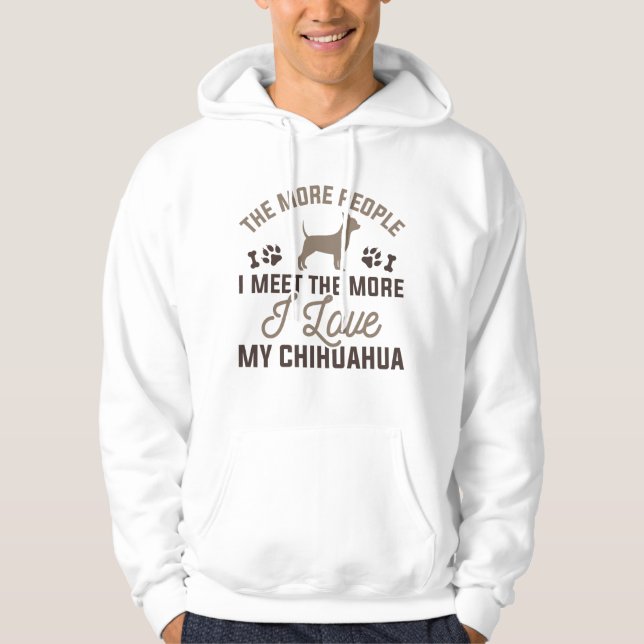 Veste À Capuche J'Aime Mon Chihuahua (Devant)