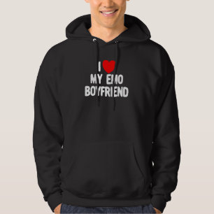 Veste À Capuche J'Aime Mon Emo Boyfriend Coeur Rouge J'Aime Mon Em