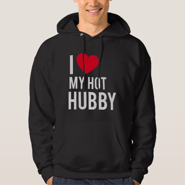 Veste À Capuche J'aime mon mari chaud (Devant)