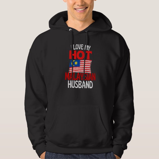 Veste À Capuche J'aime mon mari malaisien chaud  Relation en Malai (Devant)