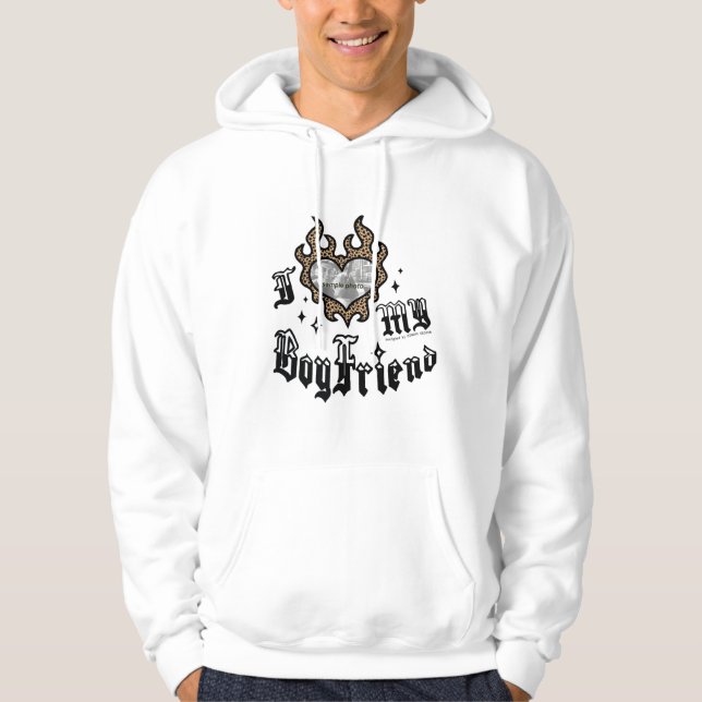 Veste À Capuche J'aime mon petit ami - Guépard - DingusDesign (Devant)