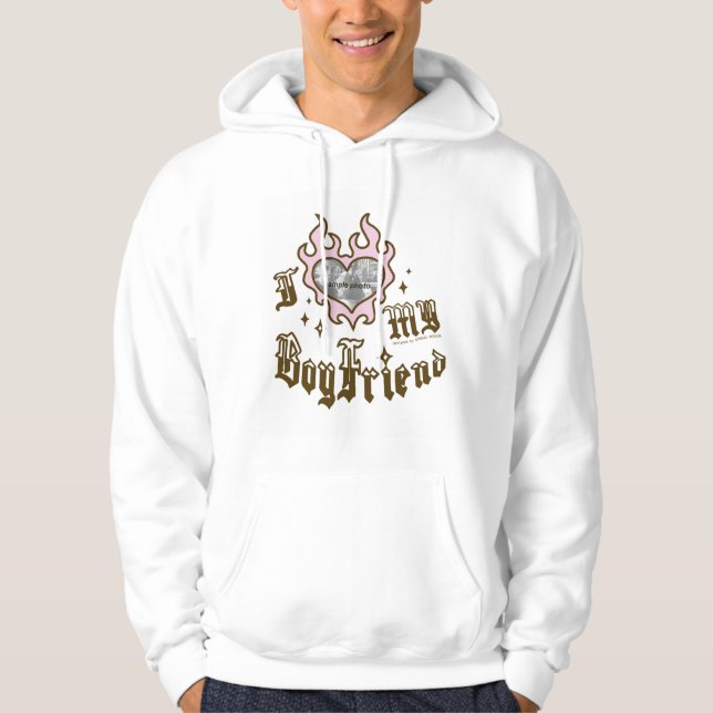 Veste À Capuche J'aime mon petit ami - Rouge - DingusDesign (Devant)