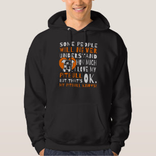 Veste À Capuche J'Aime Mon Pitbull Chien Drôle Citation Mignonne P