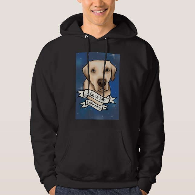 Veste À Capuche J'Aime Mon Tatouage Labrador (Devant)
