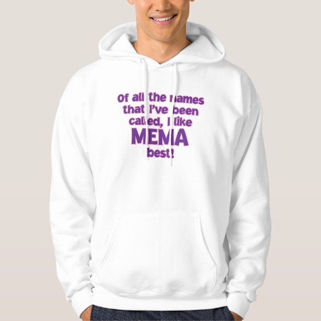 VESTE À CAPUCHE J'AIME S'APPELER LE MEMA ! (Devant)