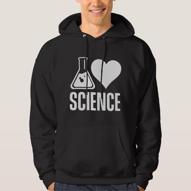 Veste À Capuche J'aime sciences Amoureux Professeur Scientifique S (Devant)
