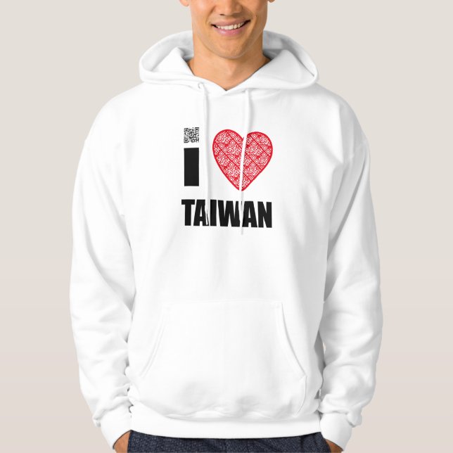 Veste À Capuche j'aime TAIWAN (Devant)