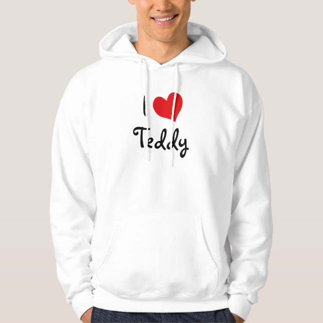 Veste À Capuche J'aime Teddy (Devant)