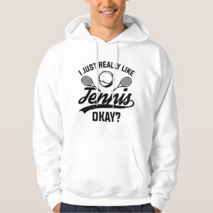 Veste À Capuche J'Aime Vraiment Le Tennis D'Accord