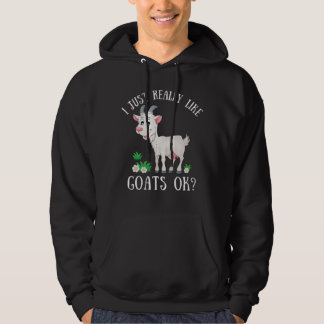 Veste À Capuche J'aime vraiment les chèvres ok ?