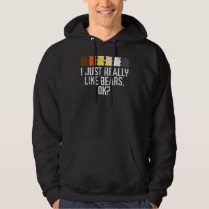 Veste À Capuche J'Aime Vraiment Les Ours Ok Gay Cute Lgbt Rainbow