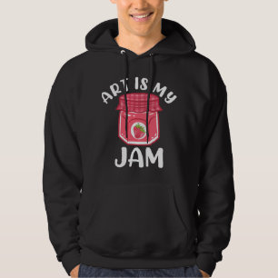 Veste À Capuche Jam fraise Artiste Humour Peintre Pun Drôle Sayi