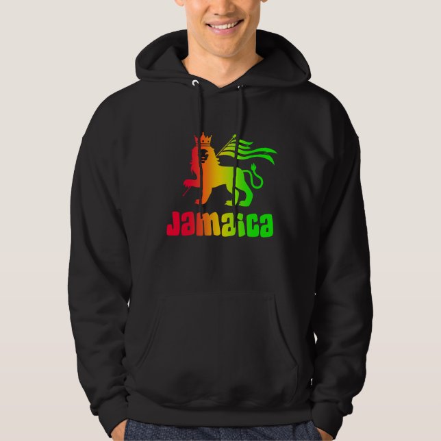 Veste À Capuche Jamaïque Rasta Lion  (Devant)
