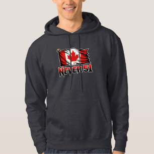 Veste À Capuche Jamais 51, Drapeau canadien,
