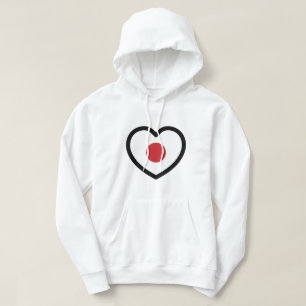 Veste À Capuche Japon Coeur du drapeau japonais