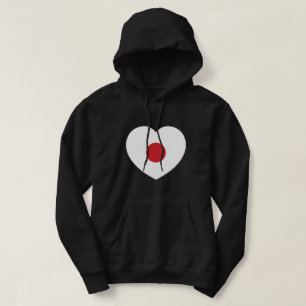 Veste À Capuche Japon Coeur du drapeau japonais