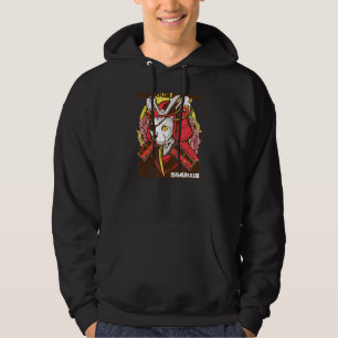 Veste À Capuche Japonais Samurai Cat Warrior Eye Patch Dans La Tra
