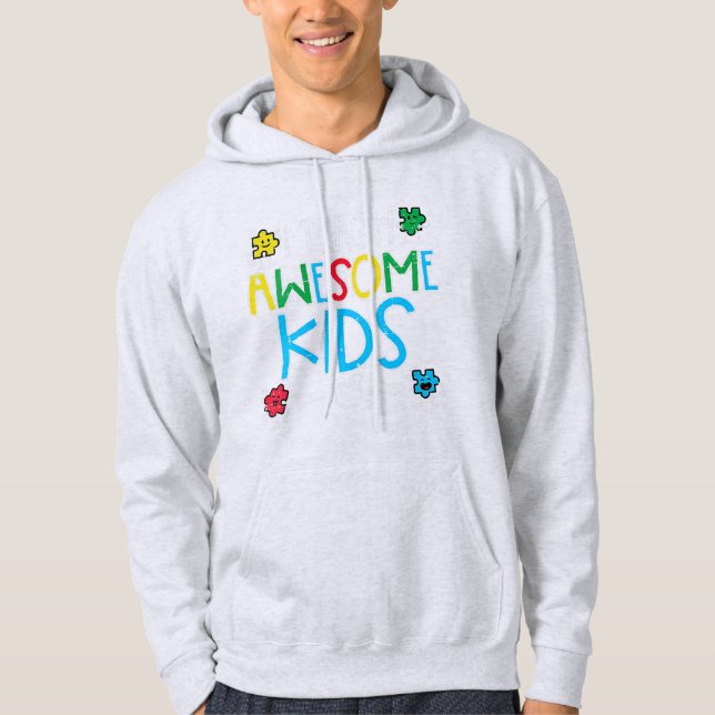 Veste À Capuche J'Apprends À Des Enfants Awesome Enseignant Sensib (Devant)