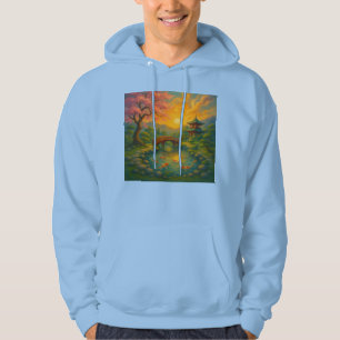 Veste À Capuche Jardin japonais zen coucher de soleil