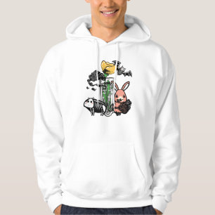 Veste À Capuche Jardin Zen de l'Art de la Chauve-Souris Squelette