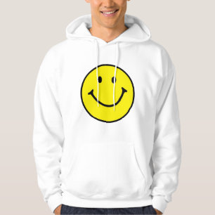 Veste À Capuche Jaune brillant et joyeux visage souriant