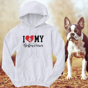 Veste À Capuche J'Coeur Mon Boston Terrier
